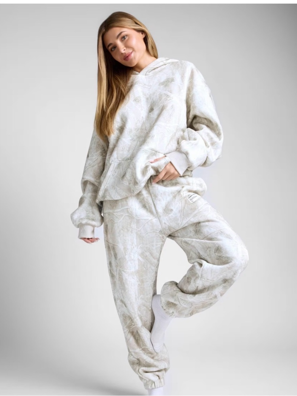 Comfrt Camo Sweat Set - silver birch